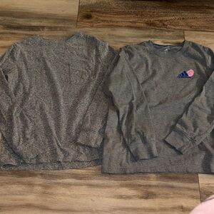 Boys Tshirt bundle 
Adidas Gray Crewneck shirt and boys gray shirt both size 8